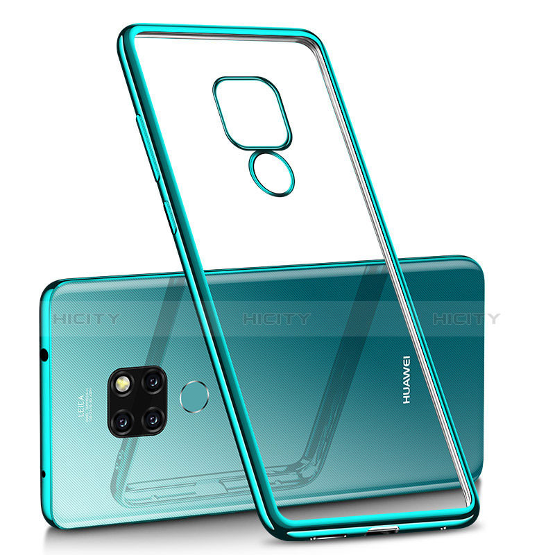 Silikon Schutzhülle Ultra Dünn Tasche Durchsichtig Transparent H01 für Huawei Mate 20 Grün