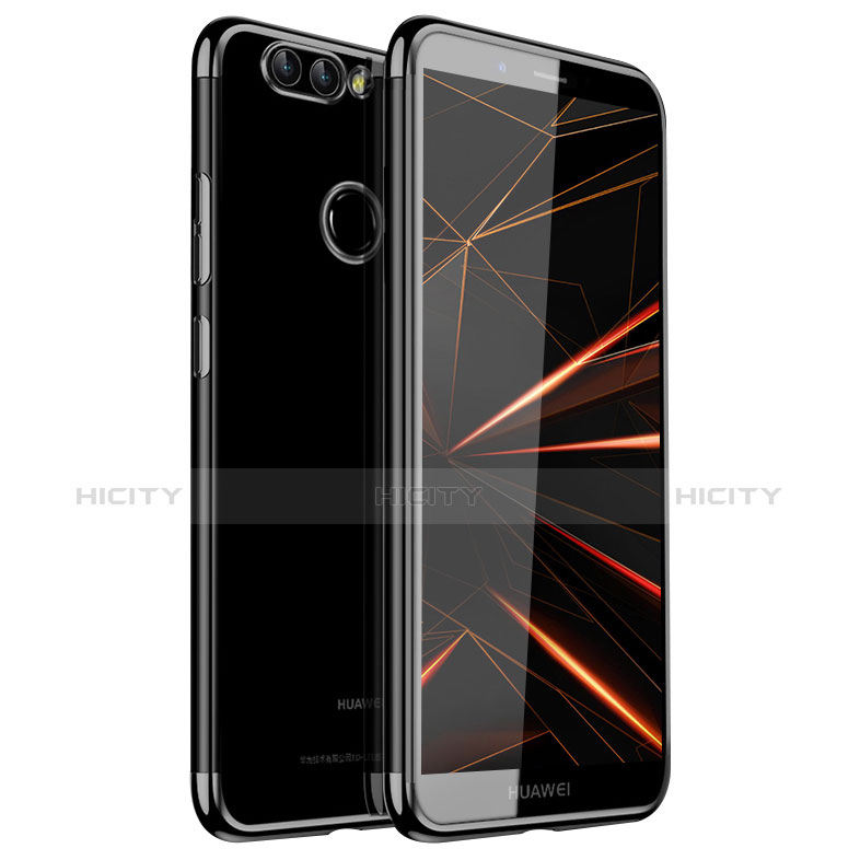 Silikon Schutzhülle Ultra Dünn Tasche Durchsichtig Transparent H01 für Huawei Nova 2 Schwarz