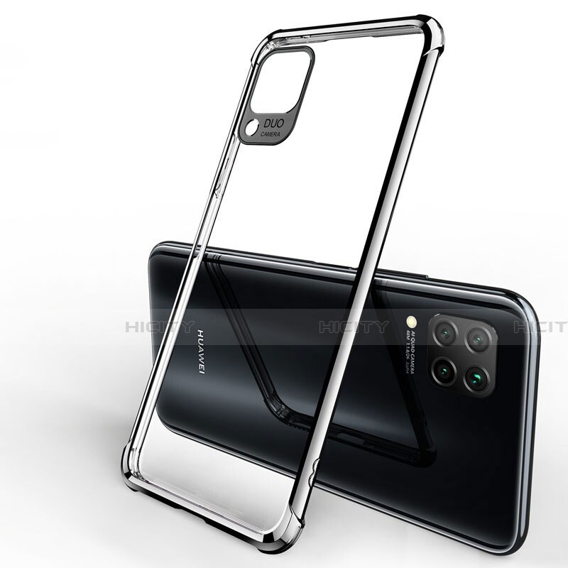 Silikon Schutzhülle Ultra Dünn Tasche Durchsichtig Transparent H01 für Huawei Nova 7i Schwarz Plus