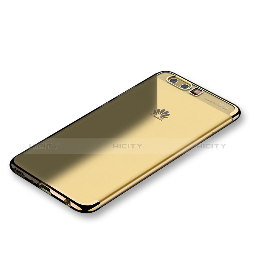 Silikon Schutzhülle Ultra Dünn Tasche Durchsichtig Transparent H01 für Huawei P10 Gold