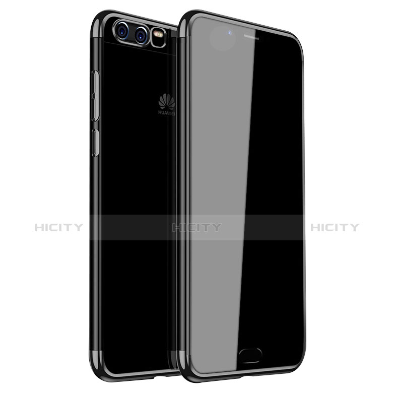 Silikon Schutzhülle Ultra Dünn Tasche Durchsichtig Transparent H01 für Huawei P10 Plus Schwarz Plus