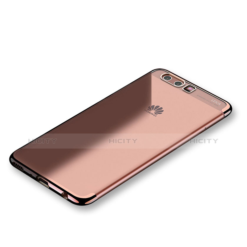 Silikon Schutzhülle Ultra Dünn Tasche Durchsichtig Transparent H01 für Huawei P10 Rosegold