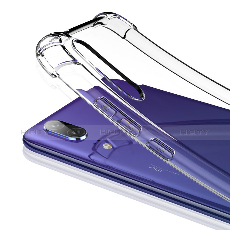 Silikon Schutzhülle Ultra Dünn Tasche Durchsichtig Transparent H01 für Huawei P20