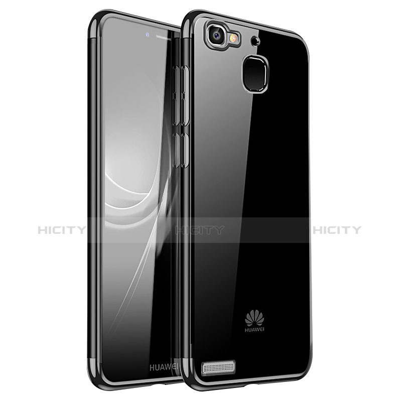 Silikon Schutzhülle Ultra Dünn Tasche Durchsichtig Transparent H01 für Huawei P8 Lite Smart Schwarz Plus