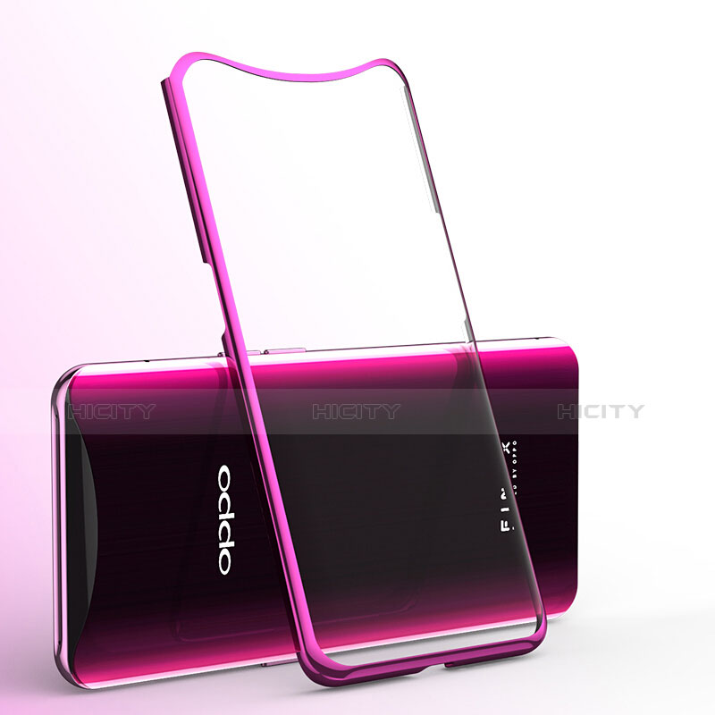 Silikon Schutzhülle Ultra Dünn Tasche Durchsichtig Transparent H01 für Oppo Find X Super Flash Edition Pink Plus