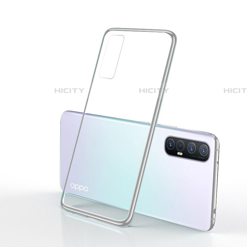 Silikon Schutzhülle Ultra Dünn Tasche Durchsichtig Transparent H01 für Oppo Find X2 Neo groß