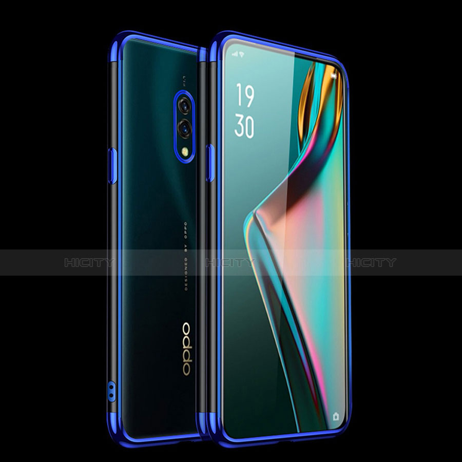 Silikon Schutzhülle Ultra Dünn Tasche Durchsichtig Transparent H01 für Oppo K3 Blau