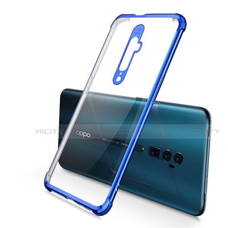 Silikon Schutzhülle Ultra Dünn Tasche Durchsichtig Transparent H01 für Oppo Reno 10X Zoom Blau