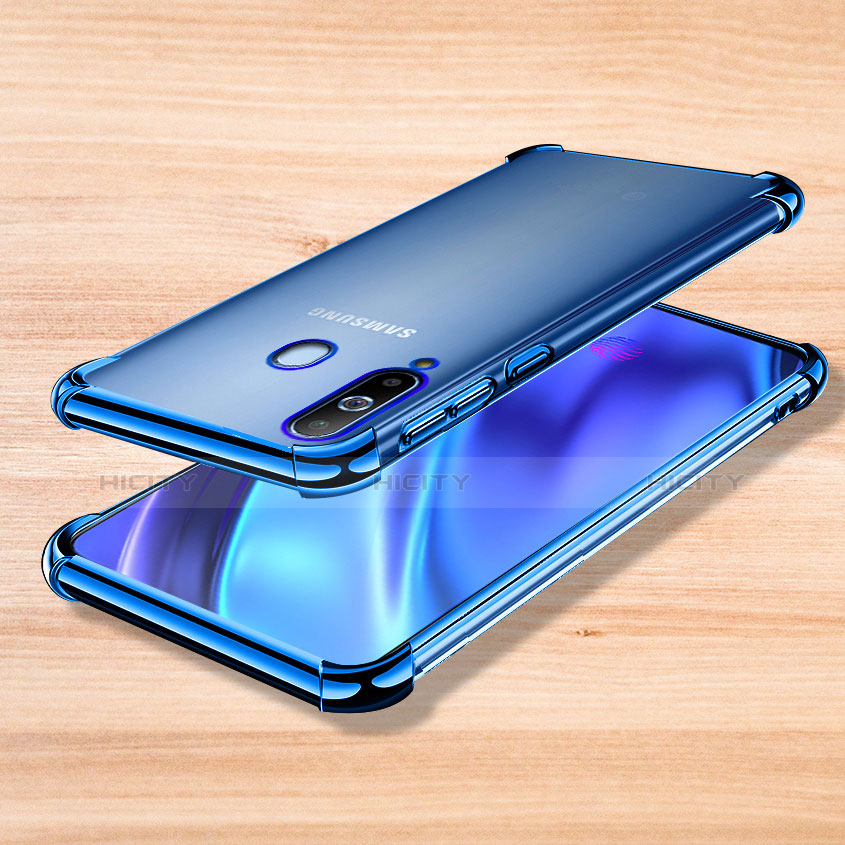 Silikon Schutzhülle Ultra Dünn Tasche Durchsichtig Transparent H01 für Samsung Galaxy A8s SM-G8870 Blau Plus