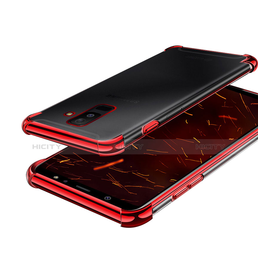 Silikon Schutzhülle Ultra Dünn Tasche Durchsichtig Transparent H01 für Samsung Galaxy A9 Star Lite Rot Plus