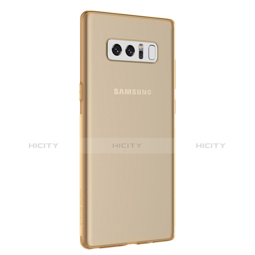 Silikon Schutzhülle Ultra Dünn Tasche Durchsichtig Transparent H01 für Samsung Galaxy Note 8 Gold