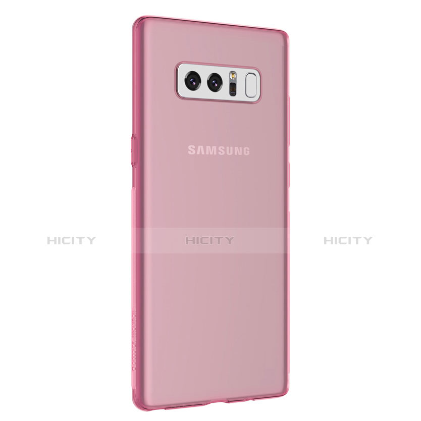 Silikon Schutzhülle Ultra Dünn Tasche Durchsichtig Transparent H01 für Samsung Galaxy Note 8 Rosa