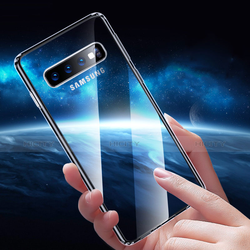 Silikon Schutzhülle Ultra Dünn Tasche Durchsichtig Transparent H01 für Samsung Galaxy S10 Plus groß