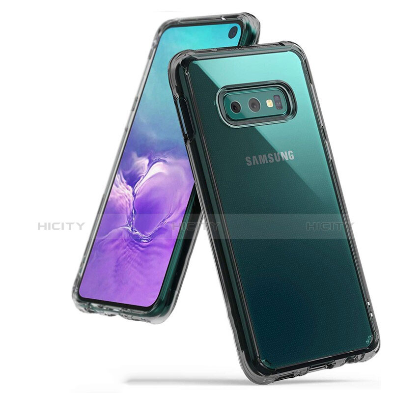 Silikon Schutzhülle Ultra Dünn Tasche Durchsichtig Transparent H01 für Samsung Galaxy S10e Grau