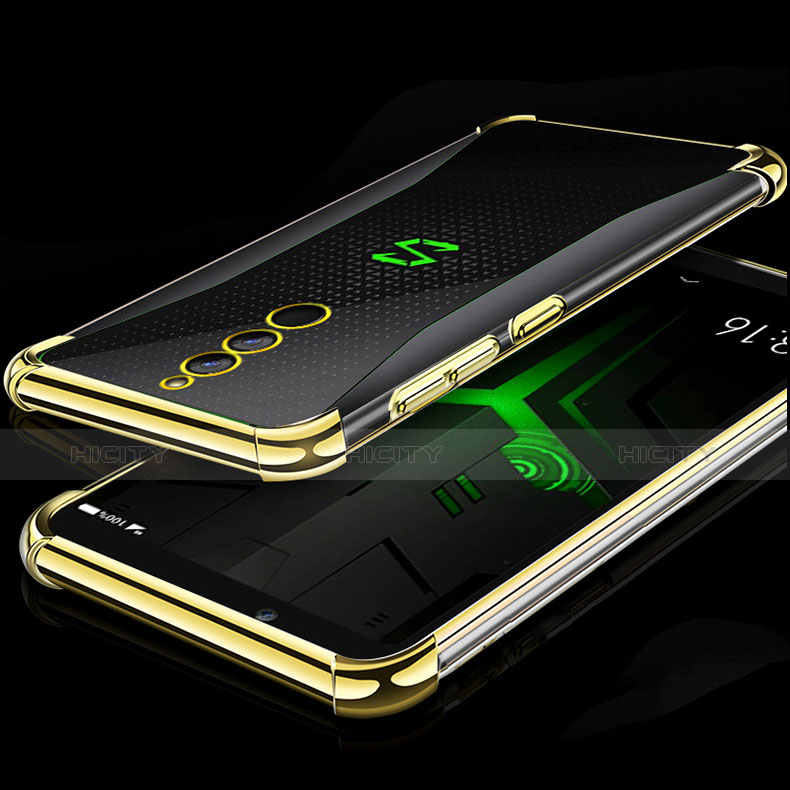 Silikon Schutzhülle Ultra Dünn Tasche Durchsichtig Transparent H01 für Xiaomi Black Shark Helo Gold