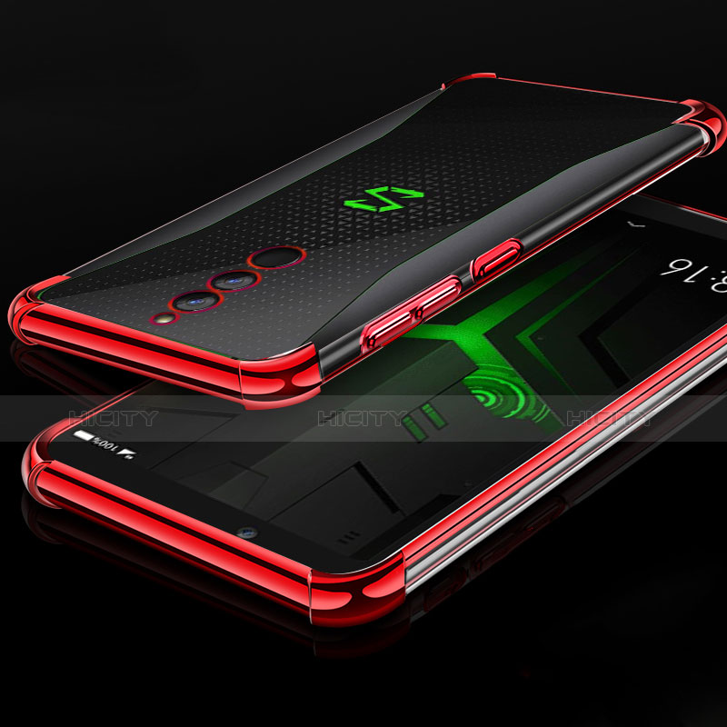 Silikon Schutzhülle Ultra Dünn Tasche Durchsichtig Transparent H01 für Xiaomi Black Shark Helo Rot