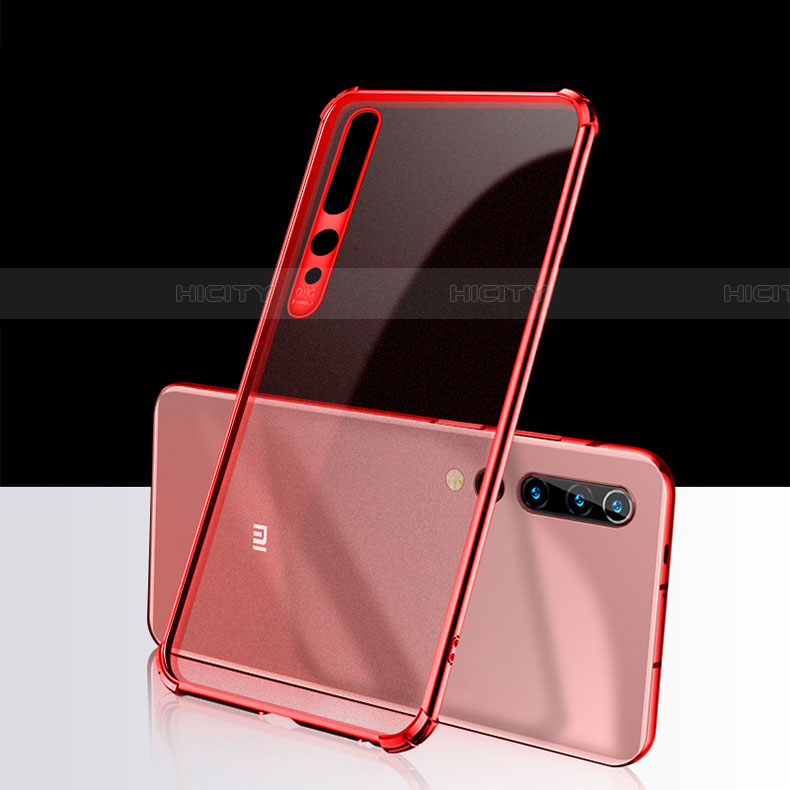 Silikon Schutzhülle Ultra Dünn Tasche Durchsichtig Transparent H01 für Xiaomi Mi 10 Rot Plus