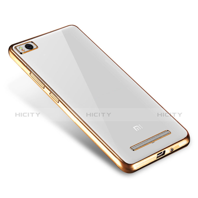 Silikon Schutzhülle Ultra Dünn Tasche Durchsichtig Transparent H01 für Xiaomi Mi 4C Gold