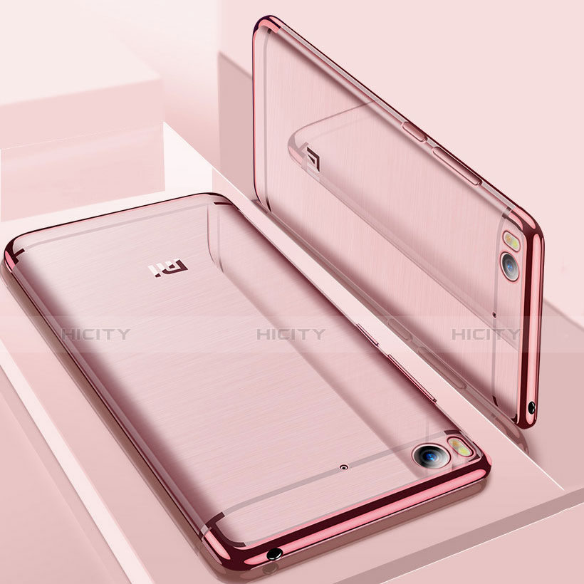 Silikon Schutzhülle Ultra Dünn Tasche Durchsichtig Transparent H01 für Xiaomi Mi 5S 4G Rosegold