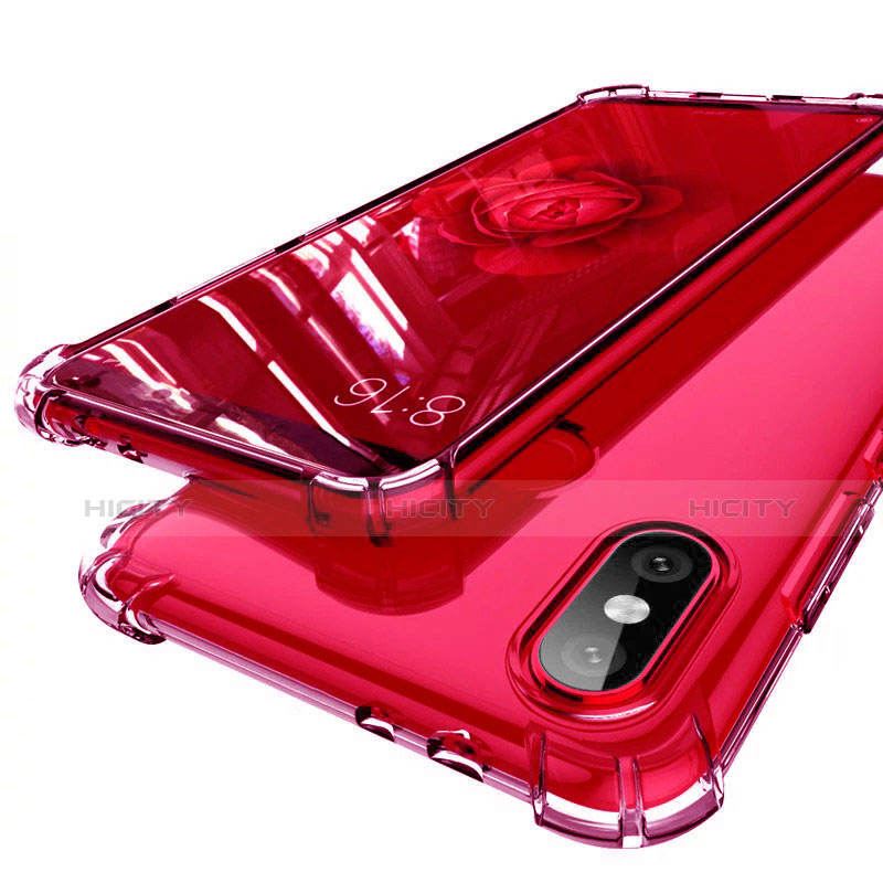 Silikon Schutzhülle Ultra Dünn Tasche Durchsichtig Transparent H01 für Xiaomi Mi 6X Rosa