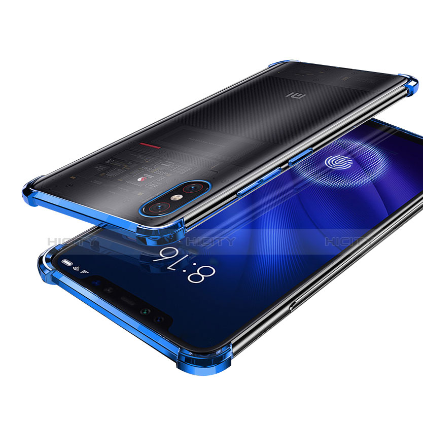 Silikon Schutzhülle Ultra Dünn Tasche Durchsichtig Transparent H01 für Xiaomi Mi 8 Screen Fingerprint Edition Blau Plus