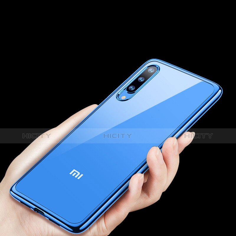 Silikon Schutzhülle Ultra Dünn Tasche Durchsichtig Transparent H01 für Xiaomi Mi 9 Blau Plus