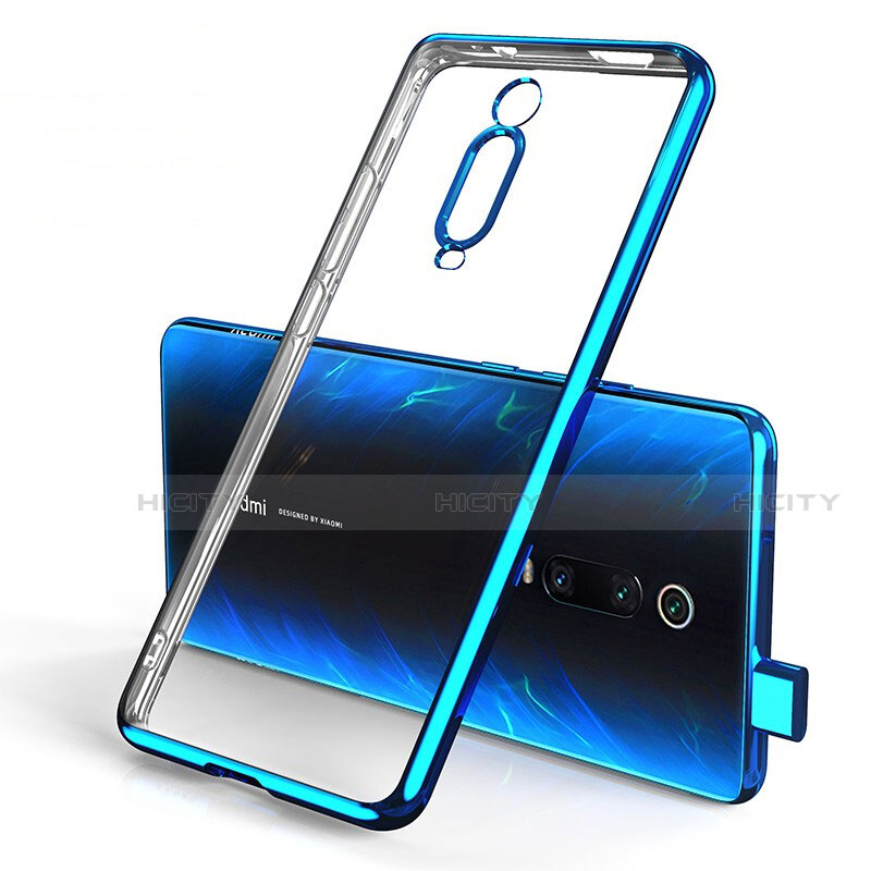 Silikon Schutzhülle Ultra Dünn Tasche Durchsichtig Transparent H01 für Xiaomi Mi 9T Blau