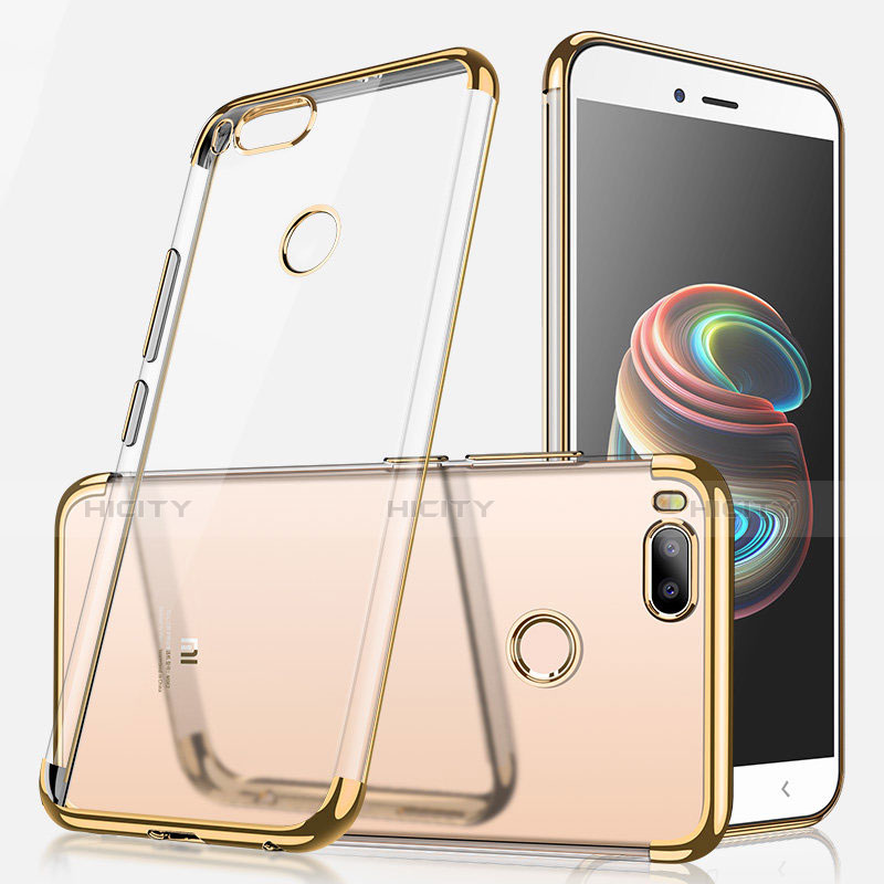 Silikon Schutzhülle Ultra Dünn Tasche Durchsichtig Transparent H01 für Xiaomi Mi A1 Gold Plus