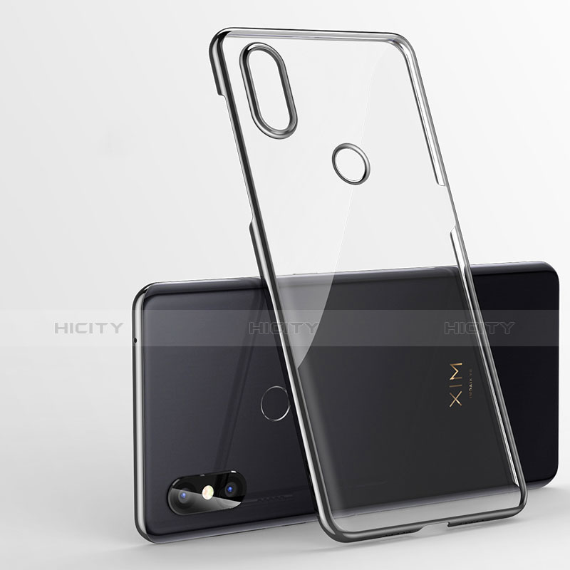 Silikon Schutzhülle Ultra Dünn Tasche Durchsichtig Transparent H01 für Xiaomi Mi Mix 3 Schwarz