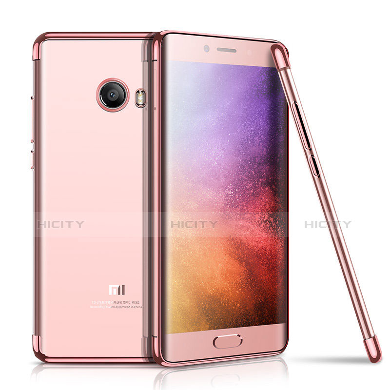 Silikon Schutzhülle Ultra Dünn Tasche Durchsichtig Transparent H01 für Xiaomi Mi Note 2 Rosegold Plus