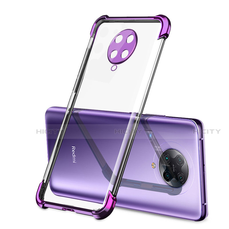 Silikon Schutzhülle Ultra Dünn Tasche Durchsichtig Transparent H01 für Xiaomi Redmi K30 Pro Zoom Violett