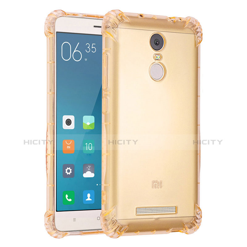 Silikon Schutzhülle Ultra Dünn Tasche Durchsichtig Transparent H01 für Xiaomi Redmi Note 3 MediaTek Gold