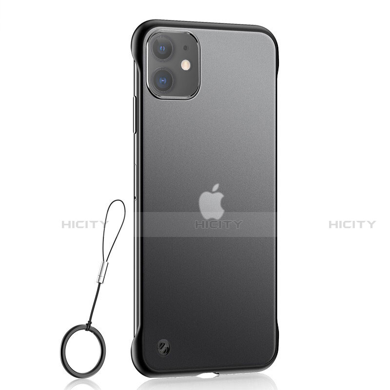 Silikon Schutzhülle Ultra Dünn Tasche Durchsichtig Transparent H02 für Apple iPhone 11 Schwarz Plus