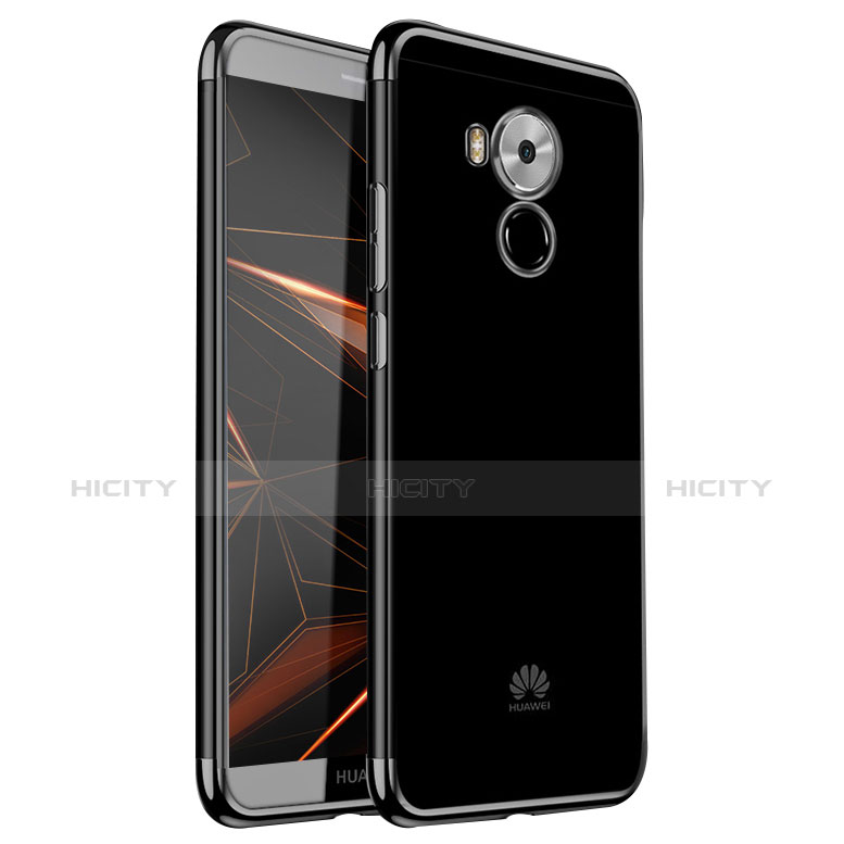 Silikon Schutzhülle Ultra Dünn Tasche Durchsichtig Transparent H02 für Huawei Mate 8 Schwarz