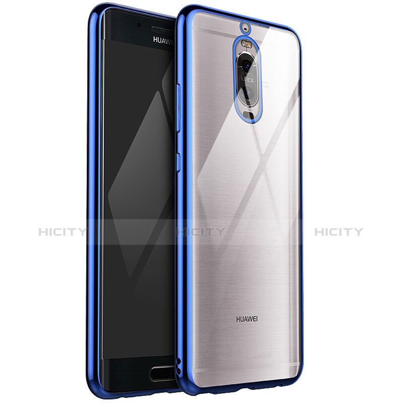 Silikon Schutzhülle Ultra Dünn Tasche Durchsichtig Transparent H02 für Huawei Mate 9 Pro Blau