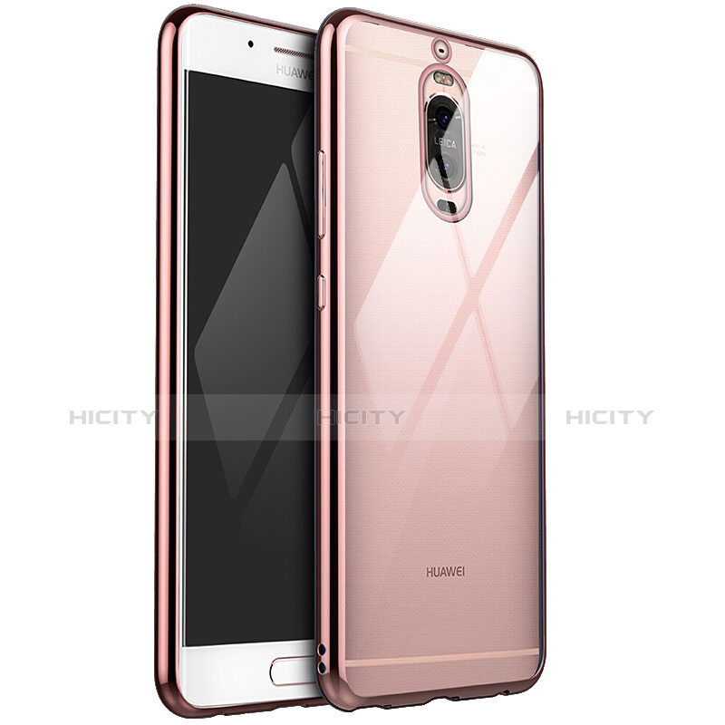 Silikon Schutzhülle Ultra Dünn Tasche Durchsichtig Transparent H02 für Huawei Mate 9 Pro Rosegold