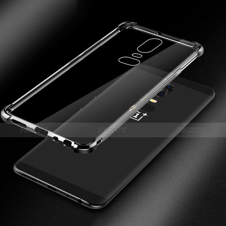 Silikon Schutzhülle Ultra Dünn Tasche Durchsichtig Transparent H02 für OnePlus 6