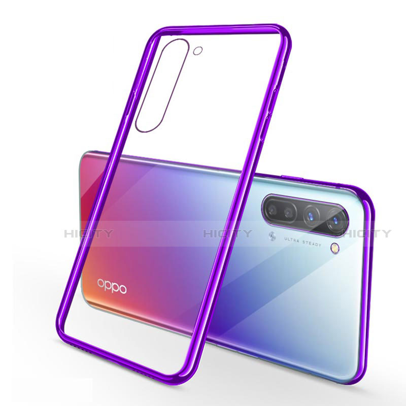 Silikon Schutzhülle Ultra Dünn Tasche Durchsichtig Transparent H02 für Oppo F15 groß