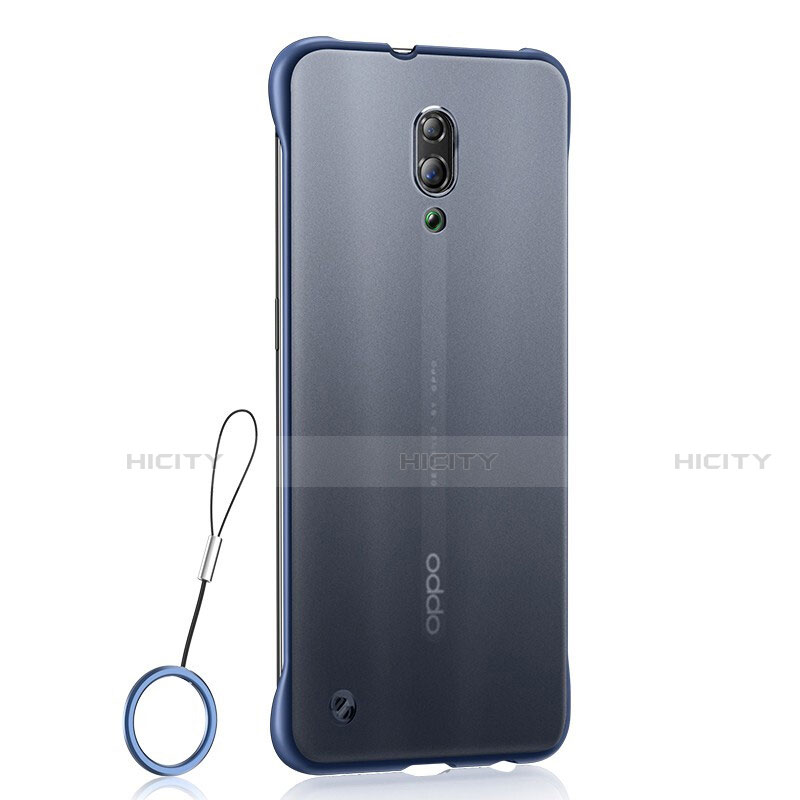 Silikon Schutzhülle Ultra Dünn Tasche Durchsichtig Transparent H02 für Oppo Reno Blau