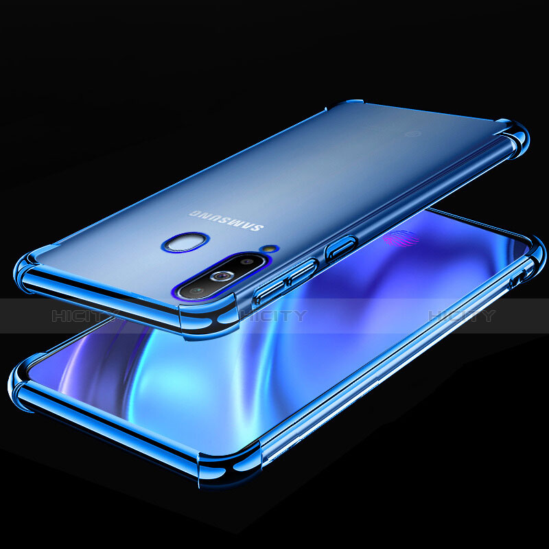 Silikon Schutzhülle Ultra Dünn Tasche Durchsichtig Transparent H02 für Samsung Galaxy A8s SM-G8870 Blau Plus