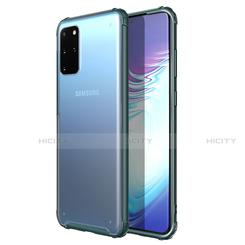 Silikon Schutzhülle Ultra Dünn Tasche Durchsichtig Transparent H02 für Samsung Galaxy S20 Plus Grün Plus