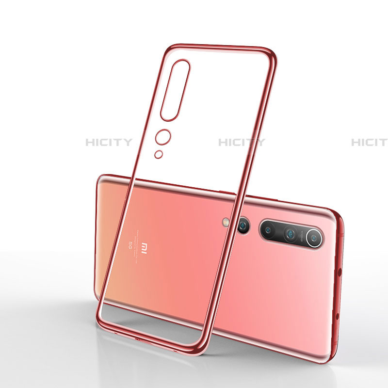 Silikon Schutzhülle Ultra Dünn Tasche Durchsichtig Transparent H02 für Xiaomi Mi 10 Rosa