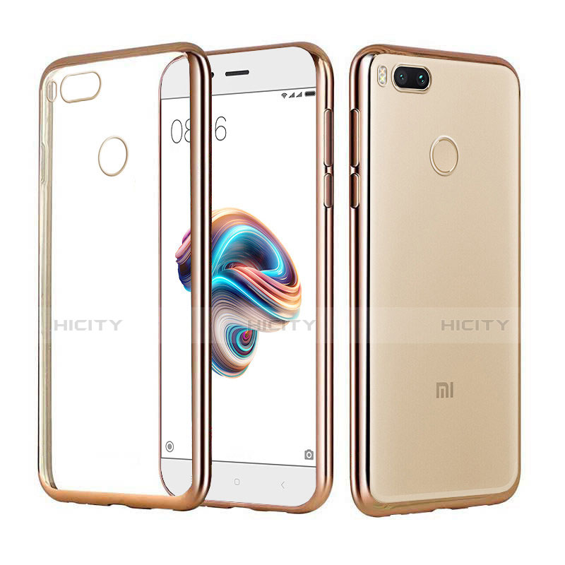 Silikon Schutzhülle Ultra Dünn Tasche Durchsichtig Transparent H02 für Xiaomi Mi A1 Gold Plus