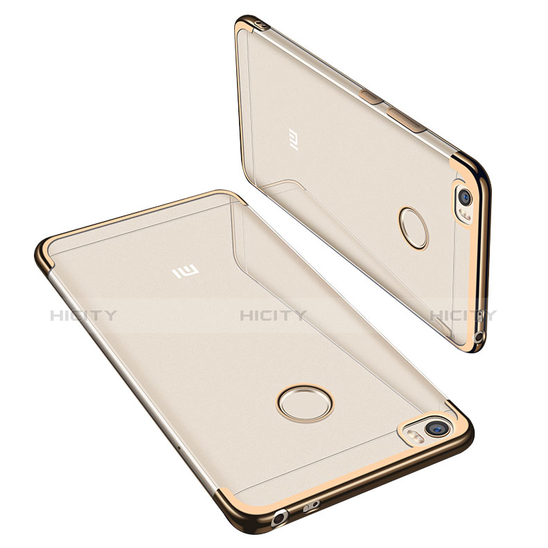 Silikon Schutzhülle Ultra Dünn Tasche Durchsichtig Transparent H02 für Xiaomi Mi Max Gold