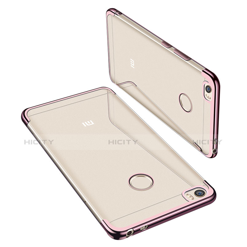 Silikon Schutzhülle Ultra Dünn Tasche Durchsichtig Transparent H02 für Xiaomi Mi Max Rosegold