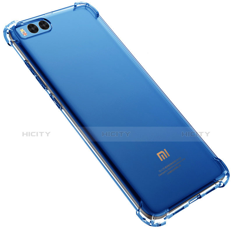 Silikon Schutzhülle Ultra Dünn Tasche Durchsichtig Transparent H02 für Xiaomi Mi Note 3 Blau Plus