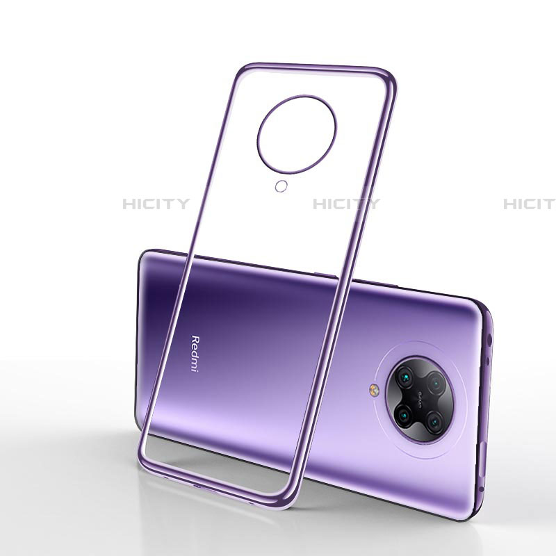 Silikon Schutzhülle Ultra Dünn Tasche Durchsichtig Transparent H02 für Xiaomi Poco F2 Pro Violett Plus