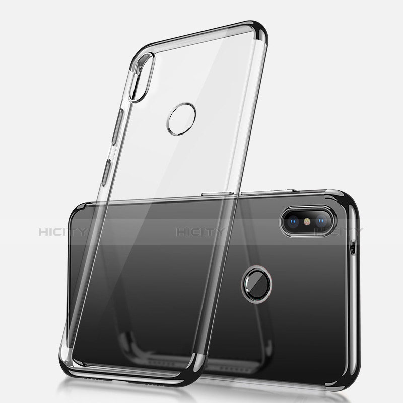 Silikon Schutzhülle Ultra Dünn Tasche Durchsichtig Transparent H02 für Xiaomi Redmi Note 5 Pro Schwarz