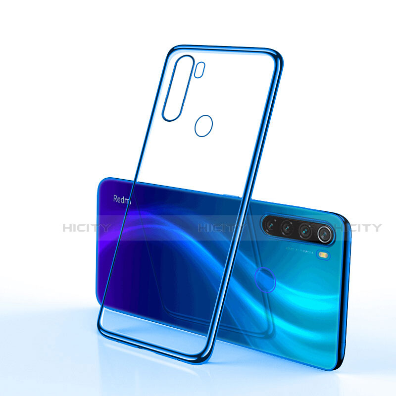 Silikon Schutzhülle Ultra Dünn Tasche Durchsichtig Transparent H02 für Xiaomi Redmi Note 8 (2021) Blau