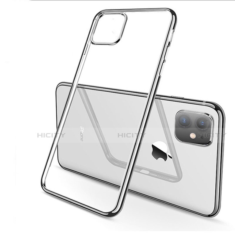 Silikon Schutzhülle Ultra Dünn Tasche Durchsichtig Transparent H03 für Apple iPhone 11 Silber Plus